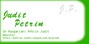 judit petrin business card